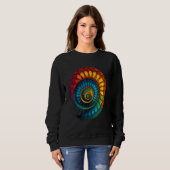 Sweatshirt Colorful Fibonacci Spiral Psychedelic Colors Abstr (Devant entier)