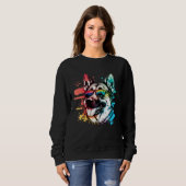 Sweatshirt Colorful German Shepherd Dog Pop Dad Dog (Devant entier)
