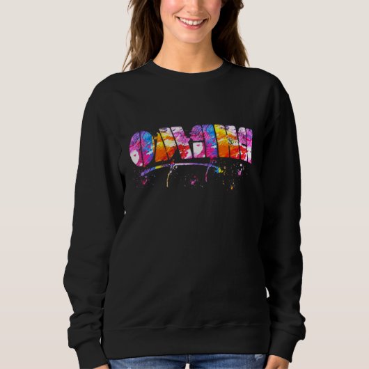 Sweatshirt Colorful Omaha Lettering  Watercolor Omaha (Devant)