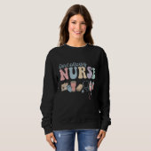 Sweatshirt Colorful Oncology Nurse Retro Aesthetic (Devant entier)
