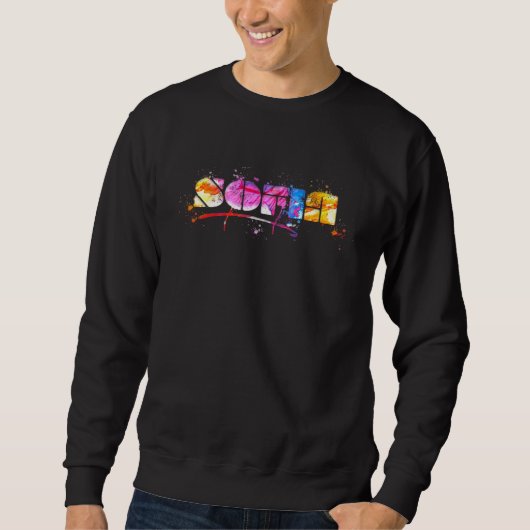 Sweatshirt Colorful Sofia Lettering  Watercolor Sofia (Devant)