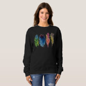 Sweatshirt Colourful bird feathers (Devant entier)