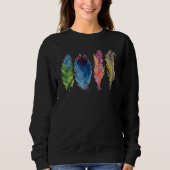 Sweatshirt Colourful bird feathers (Devant)