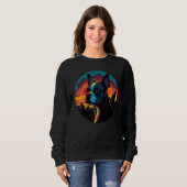 Sweatshirt Colourful Boston Terrier Dog Dad Mom Graffity (Devant entier)