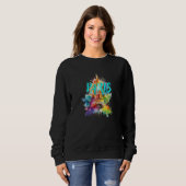 Sweatshirt Colourful Eiffel Tower of Paris  France (Devant entier)