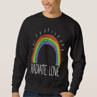 Sweatshirt Colourful Rainbow T  Radiate Positivity Motivation