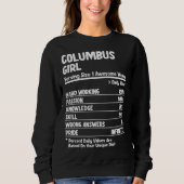 Sweatshirt Columbus Girl (Devant)