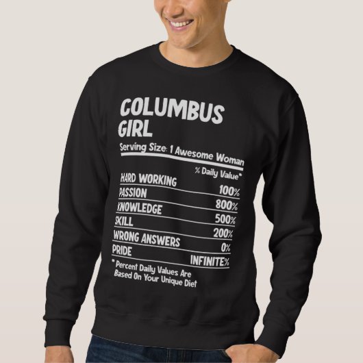 Sweatshirt Columbus Girl (Devant)