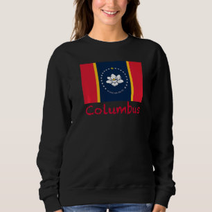Sweatshirt Columbus Mississippi Usa Drapeau Souvenir