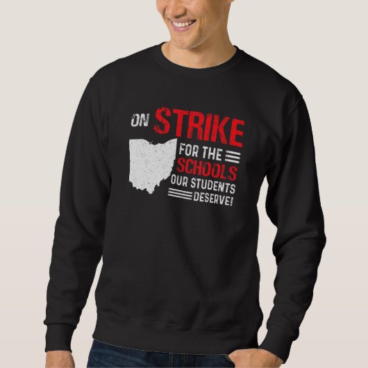 Sweatshirt Columbus Ohio École Enseignants Grève Éducation St (Devant)