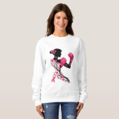 Sweatshirt Combattez comme une fille - Boxe Sensibilisation a (Devant entier)