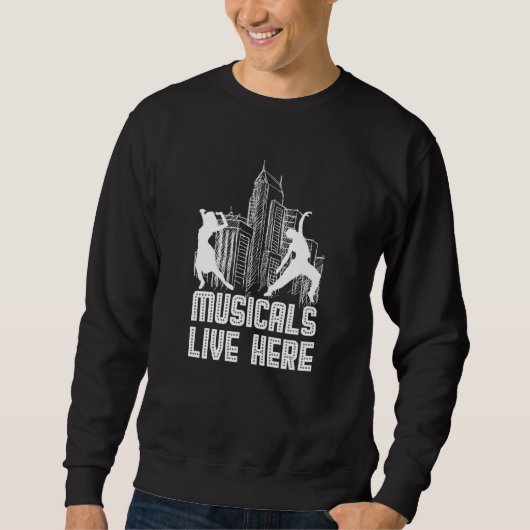 Sweatshirt Comédies Musicales Ici Blanc (Devant)