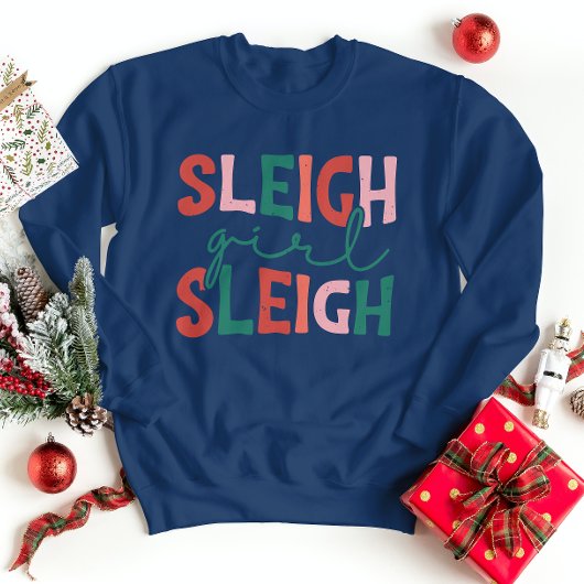 Sweatshirt Comfort Festive Sleigh Girl