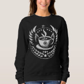 Sweatshirt Commandant du café (blanc) (Devant)