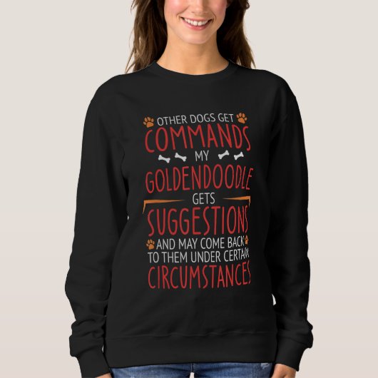 Sweatshirt Commandes Goldendoodle (Devant)