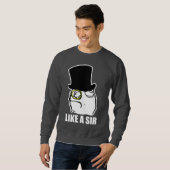 Sweatshirt Comme monsieur Monocle Rage Face Meme (Devant entier)