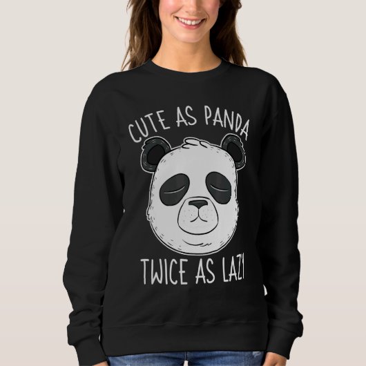 Sweatshirt Comme Panda Deux Fois Aussi Lazy Bear Activistes (Devant)
