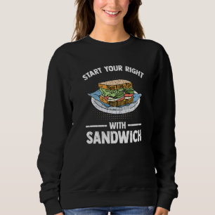 Sweatshirt Commencez Votre Journée Avec Sandwich Bologna Vian