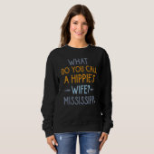 Sweatshirt Comment appelez-vous la femme d'une hippie papa pl (Devant entier)
