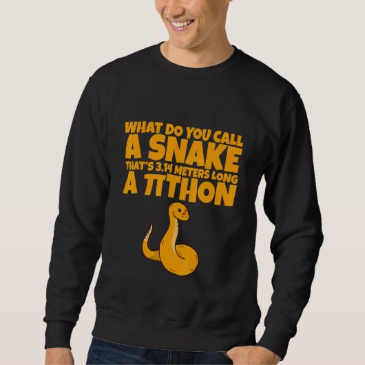 Sweatshirt Comment Appelle-T-On Un Serpent De 3 14 Mètres De (Devant)