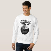 Sweatshirt Comment attirer l'attention du comptable Café grat (Devant entier)