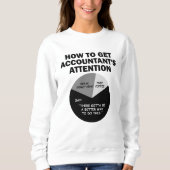 Sweatshirt Comment attirer l'attention du comptable Café grat (Devant)