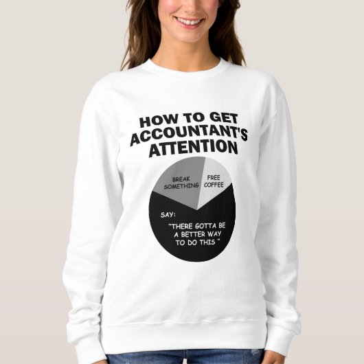 Sweatshirt Comment attirer l'attention du comptable Café grat (Devant)