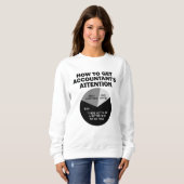 Sweatshirt Comment attirer l'attention du comptable Café grat (Devant entier)