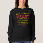 Sweatshirt Comment gagner mon coeur Newfie Amoureux des chien (Devant)