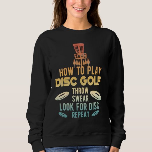 Sweatshirt Comment jouer au disc golf Disc Golf (Devant)