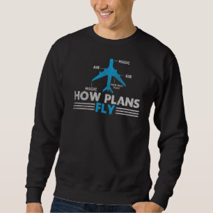 Sweatshirt Comment les avions volent l'ingénierie aérospatial