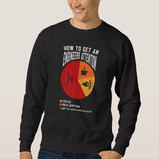 Sweatshirt Comment Obtenir Un Ingénieur Ingénieur D'Attention (Devant)