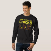 Sweatshirt Comment ramasser les pousses mignonnes cueillir le (Devant entier)