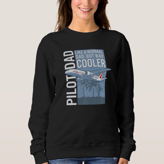Sweatshirt Commercial Jet Airliner Airplane Fathers Day Pilo (Devant)