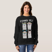 Sweatshirt Como Te Llama  Spanish Teacher Back To School (Devant entier)