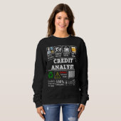 Sweatshirt Compétences d'analyste de crédit incluses (Devant entier)