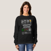 Sweatshirt Compétences d'ingénieur d'exploitation incluses Ré (Devant entier)
