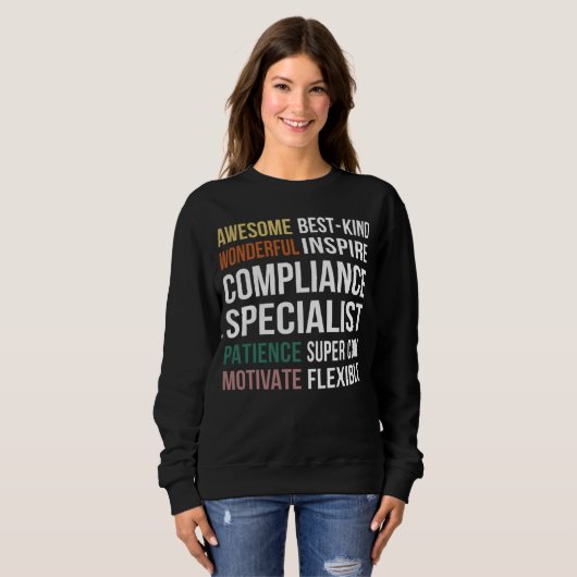 Sweatshirt Compliance Specialist  Appreciation (Devant entier)
