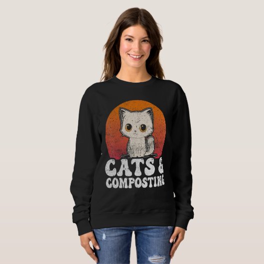 Sweatshirt Compost Cats And Composting Expert Composter Worms (Devant entier)