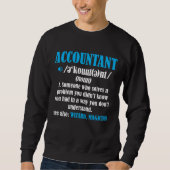 Sweatshirt Comptabilité drôle de définition d'idée de cadeau (Devant)