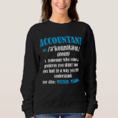Sweatshirt Comptabilité drôle de définition d'idée de cadeau (Devant)