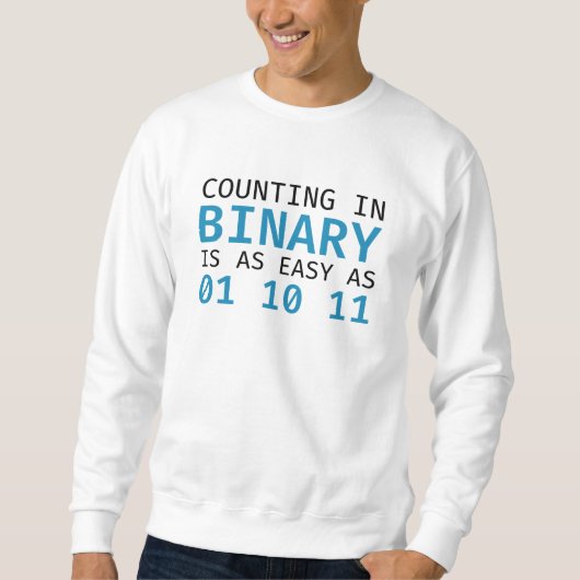 Sweatshirt Comptage Dans Le Binaire (Devant)