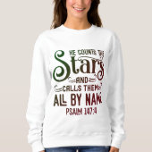 Sweatshirt Compte Les Étoiles Ps. 147:4 (Devant)