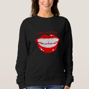 Sweatshirt Compter Les Sourires Lèvres Rouges Souriantes