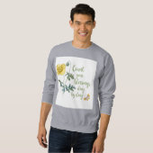 Sweatshirt Comptez vos bénédictions - pavot jaune vintage (Devant entier)