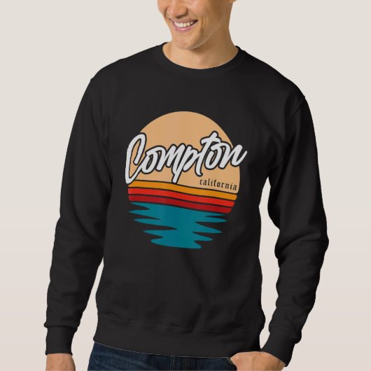 Sweatshirt Compton California Gangsta Rap California Retro B (Devant)