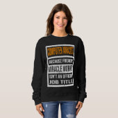 Sweatshirt Computer Analyst Because Miracle Worker Funny Men  (Devant entier)