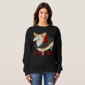 Sweatshirt Comte Corgula Halloween Corgi Chien Vampire Dracul (Devant entier)