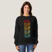 Sweatshirt Comté de Clay Dakota du Sud Conception de texte ar (Devant entier)