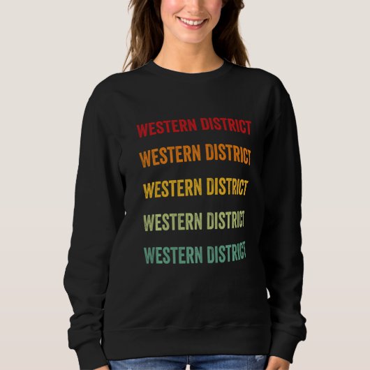 Sweatshirt Comté du district occidental Rainbow Tex Samoa amé (Devant)